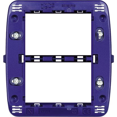 Soporte Placa Eliptica 3+3 Modulos Livinglight con Tornillos LN4726 — BTicino — Bticino