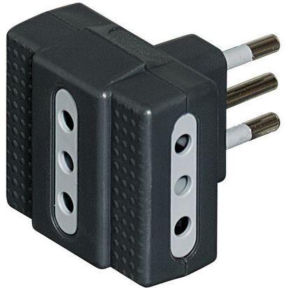 Adaptador Triple Estandar 10A Color Gris S3603GE — BTicino — Bticino