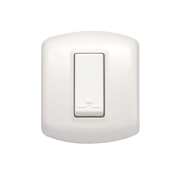 Pulsador NA Modus Plus Sobrepuesta Casquete Color Blanco CAL1102BN — BTicino — Bticino