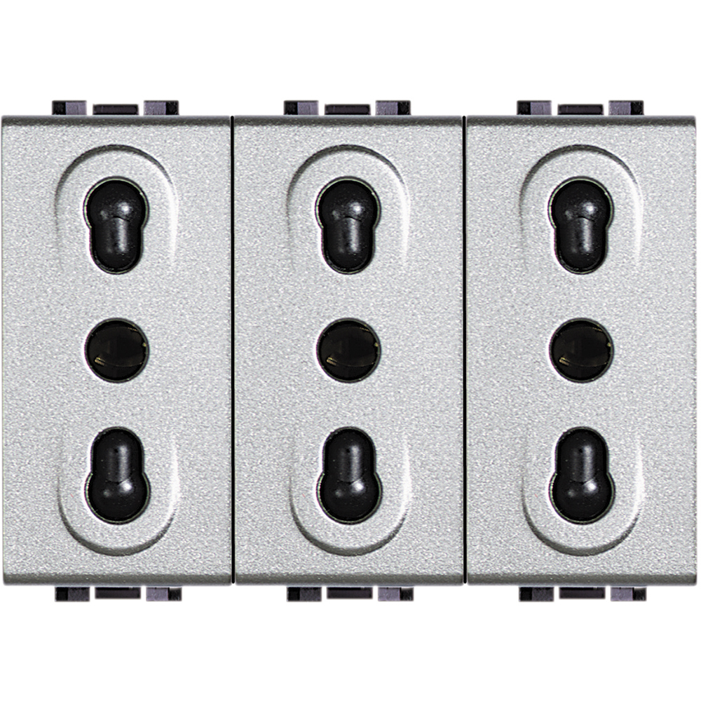 Hembra Mod L&L 10/16A Triplex Gr NT4180_3 — BTicino — Bticino