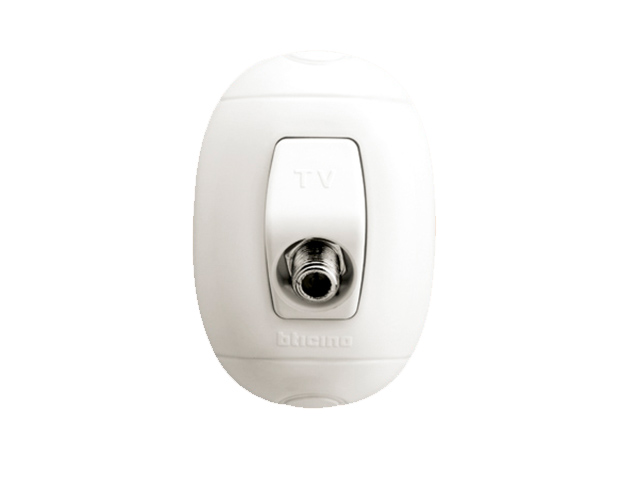 Toma de Tv Oval Color Blanco P69B — BTicino — Bticino