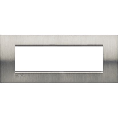 Tapa L&L Rectangular 7P Acero/cepillado LNA4807ACS — BTicino — Bticino