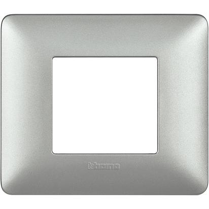Placa Tecnopolimero Matix 2 Modulos Color Titanio AM4802TC — BTicino — Bticino