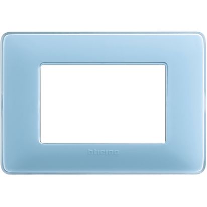 Placa Tecnopolimero Matix 2 Modulos Color Turquesa AM4803CAR — BTicino — Bticino