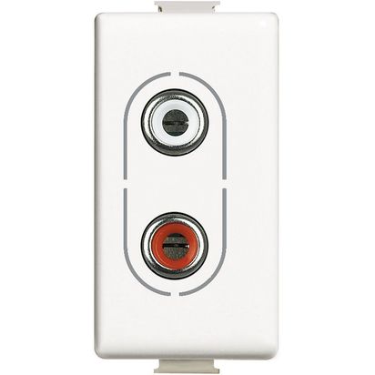Conectores Audio Video Rca Matix Color Blanco AM4281 — BTicino — Bticino