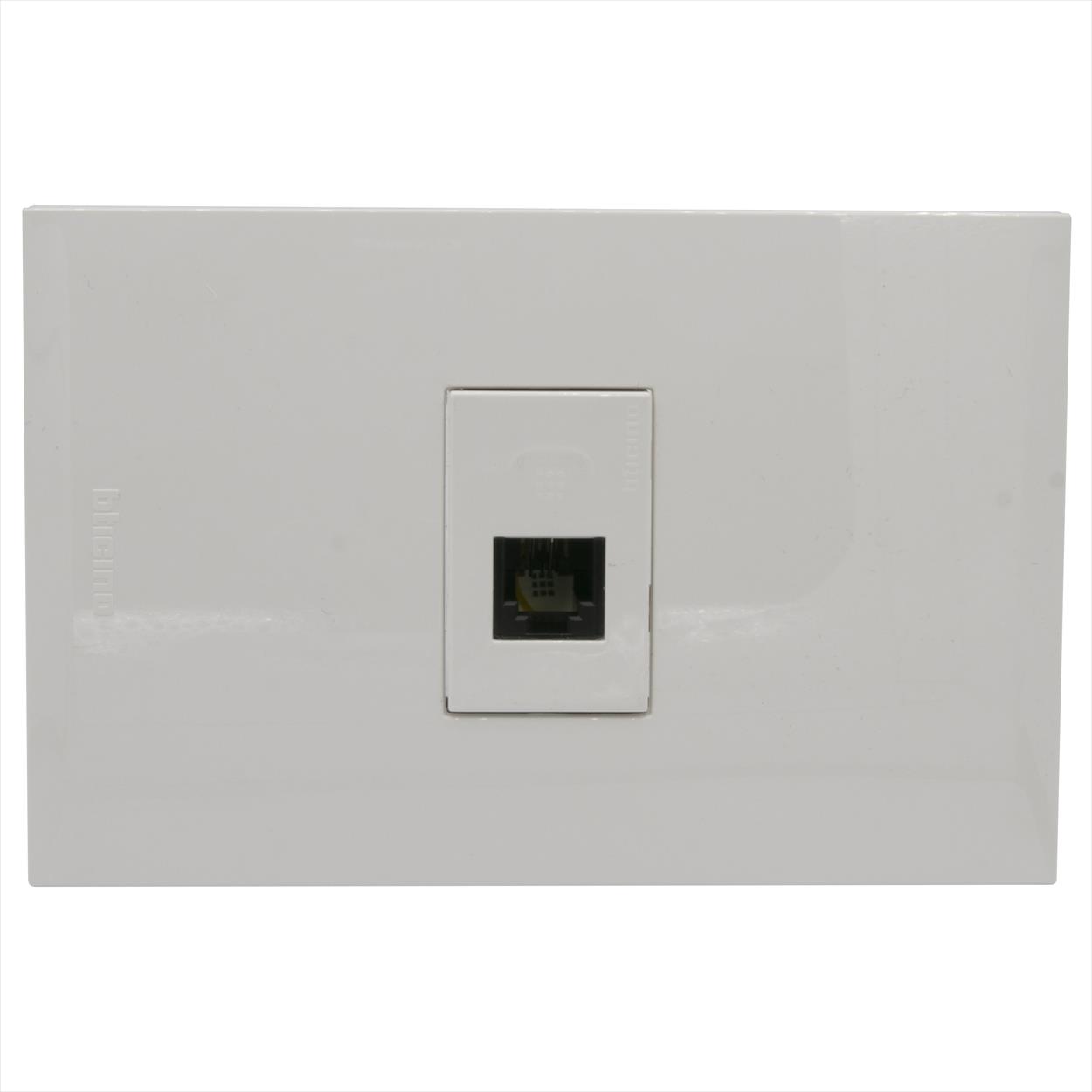 Toma RJ11 Blanca PL1P Blanca AF2082EB — BTicino — Bticino