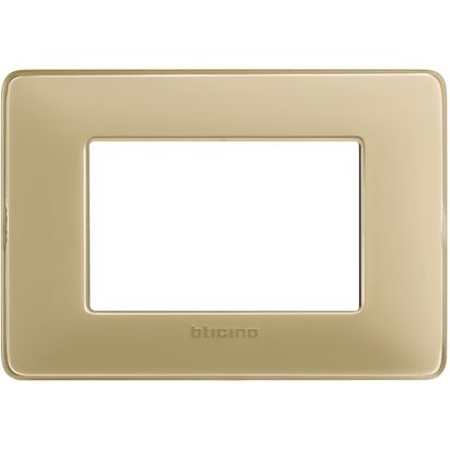 Placa Tecnopolimero Matix 3 Modulos Color Marfil AM4803CAV — BTicino — BTicino