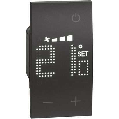Termostato Digital Scs Negro 2 Modulos KG4691 — BTicino — BTicino