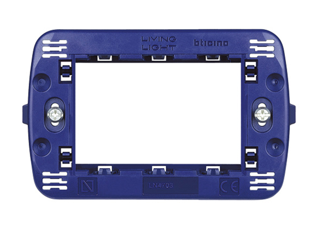 Soporte Placa Eliptica 3 Modulos Livinglight con Tornillos LN4703 — BTicino — BTicino