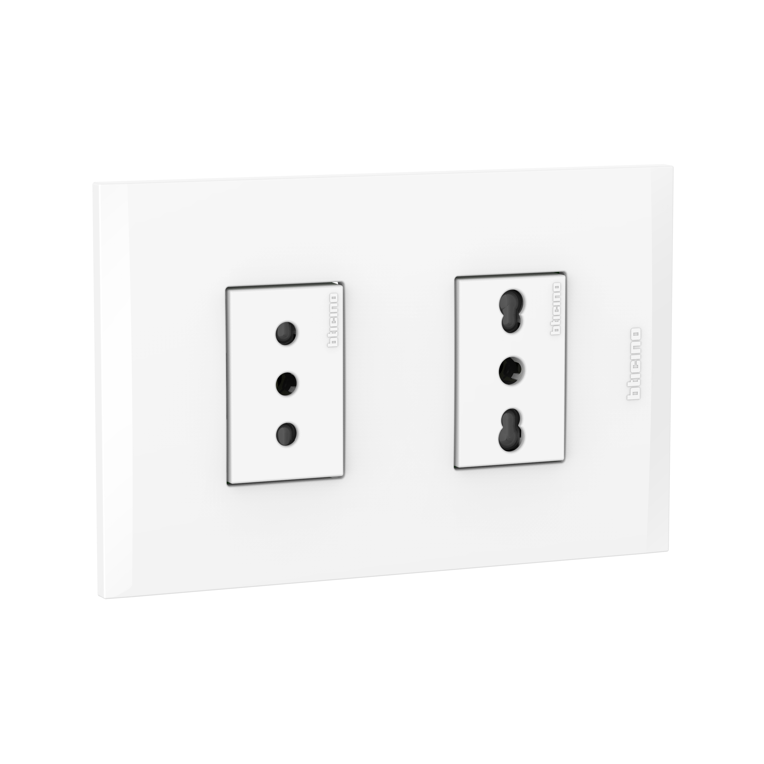 Toma 10A+10/16A Blanco PL1+1P Blanca AF2293EB — BTicino — BTicino