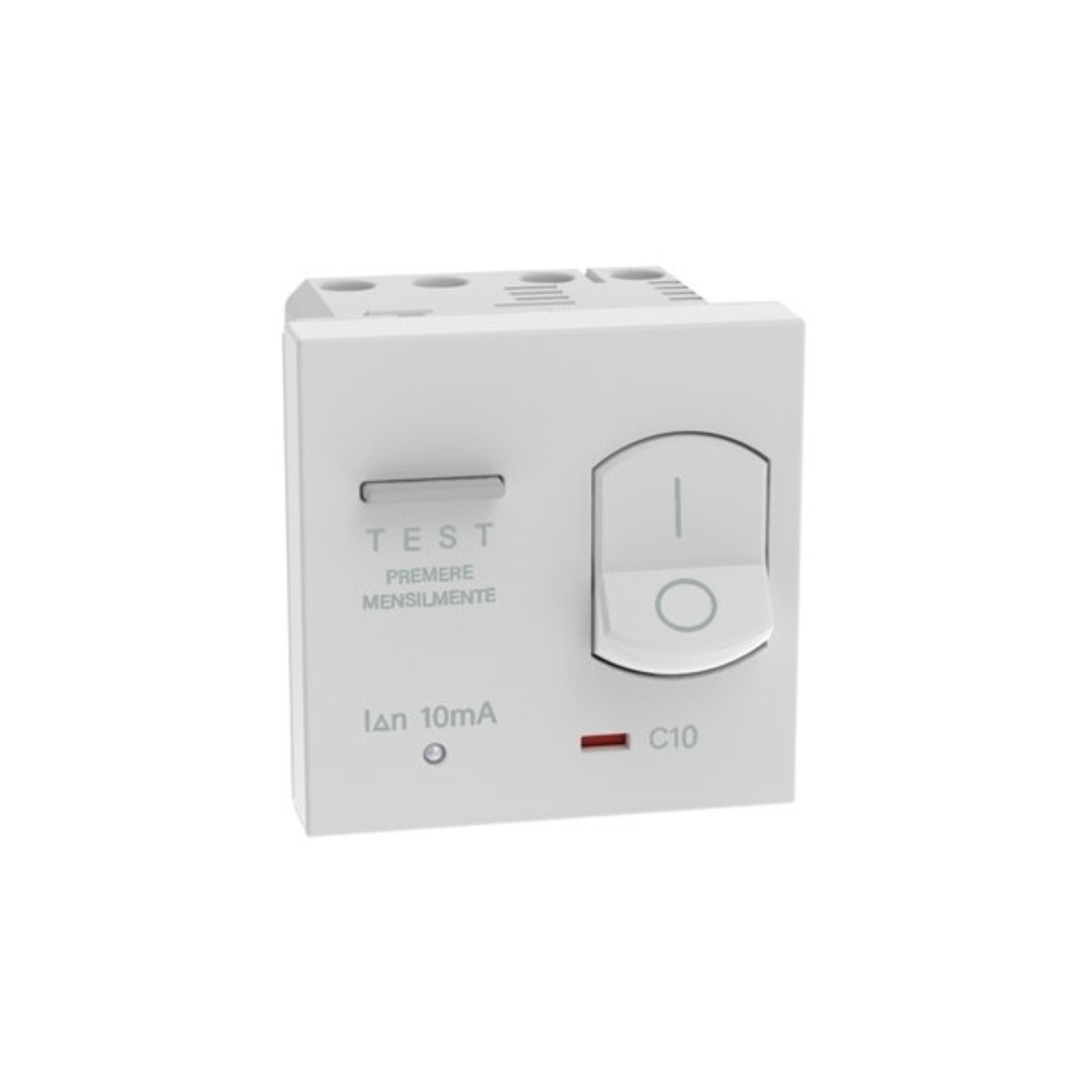 Interruptor Diferencial 1P+N 10A 30mA RCBO Blanco JW4306A10 — BTicino — BTicino