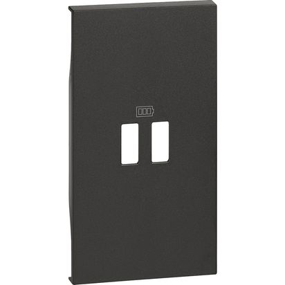 Cubre Mod Neg USB 2 Mod KG12C — BTicino — BTicino
