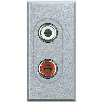 Conector Audio RCAX2 Axolute Color Tech HC4281 — BTicino — BTicino
