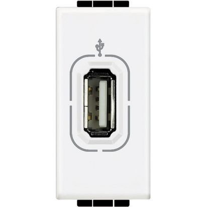 Conector Audio Video Dato USB Livinglight Color Blanco N4285 — BTicino — BTicino