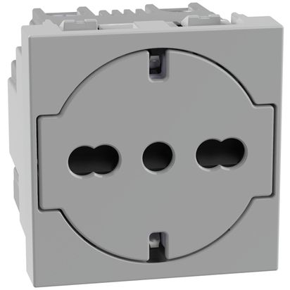 Toma UNIV2P+T10/16A Sch Flat Gris JG4140A16F — BTicino — BTicino