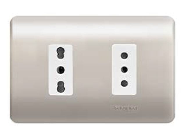 Enchufe Hembra Doble 10+16A 250V Armado Millan/blanco Genesis MWD69942 — Schneider Electric — Schneider Electric