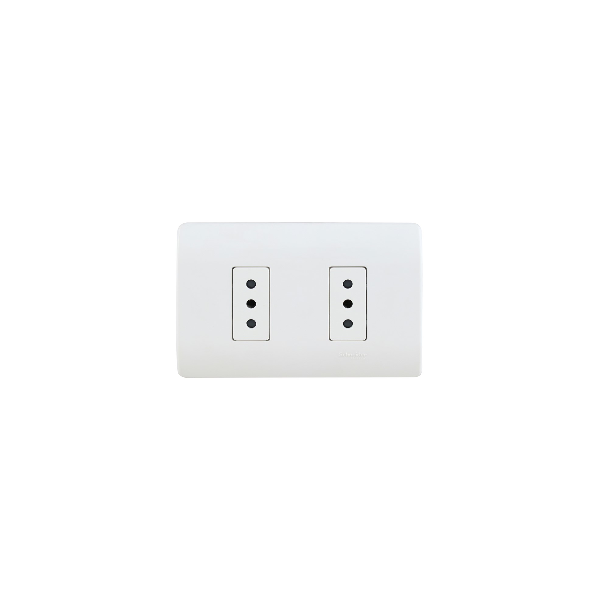 Placa Genesis Armada con Toma Corriente Doble 10A 2p+T - Blanco MWD130327517 — Schneider Electric — Schneider Electric