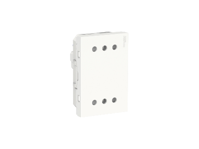 Toma Corriente Duplex Orion 2P+T 10A Conexion Ropida 3 Modulos, Blanco S70325804 — Schneider Electric — Schneider Electric