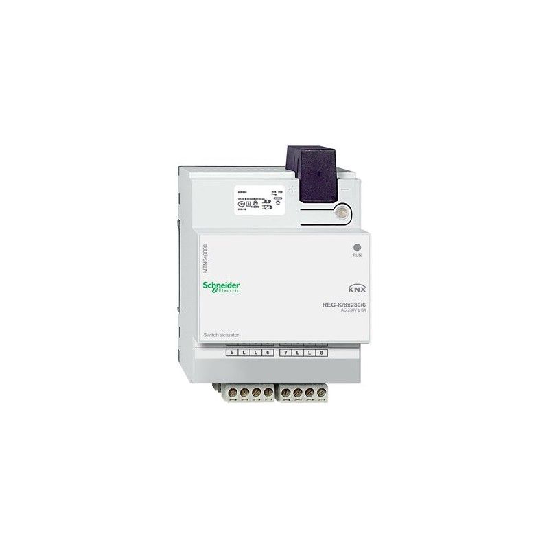 Actuador de Conmutacion On/off para Knx Rele de 8 Canales X 230VAC 6 Amperes por Canal. MTN646808 — Schneider Electric — Schneider Electric