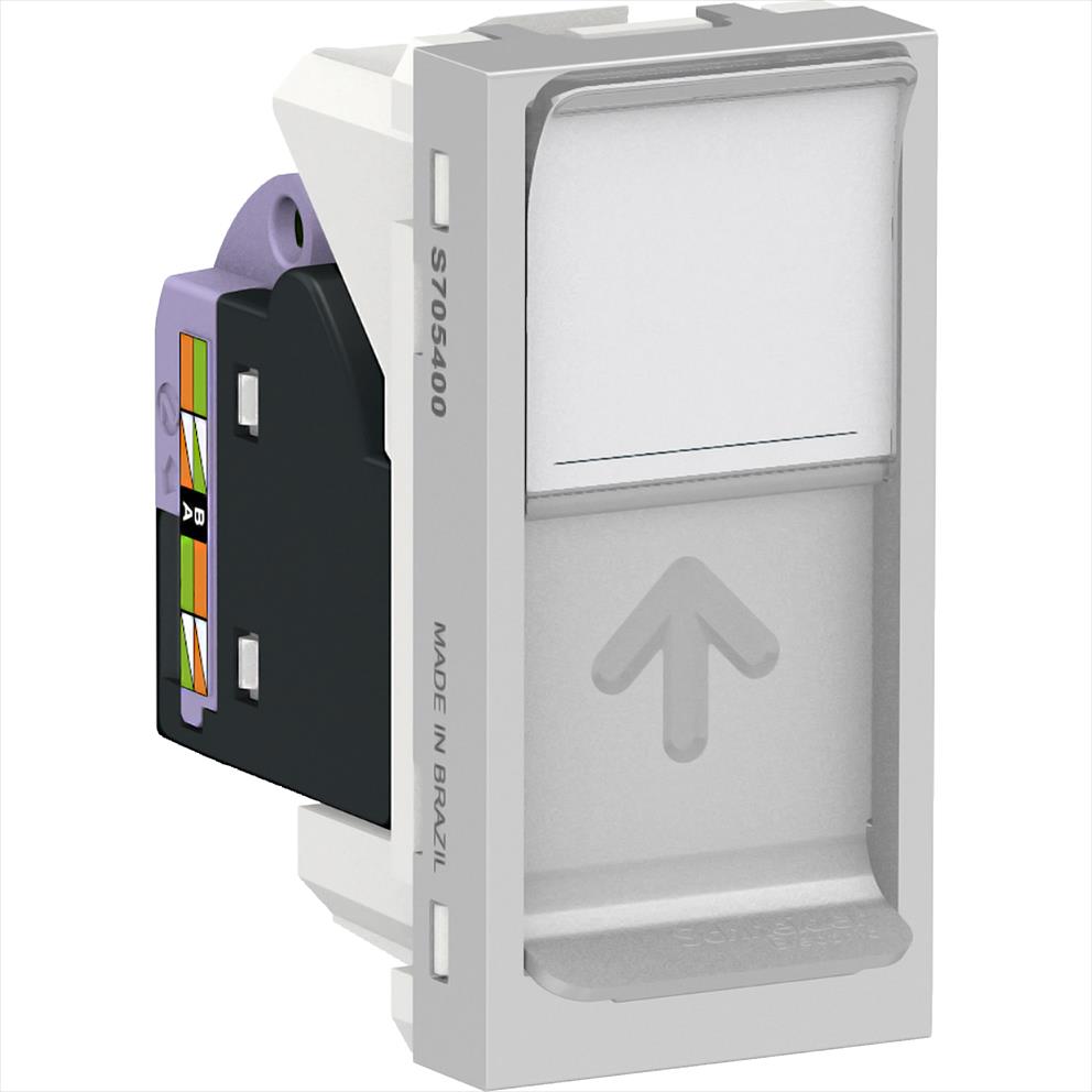 Toma de Datos RJ45 Tipo UTP Orion CAT6 1 Modulo, Aluminio S70540174 — Schneider Electric — Schneider Electric