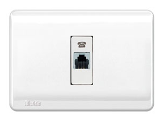 Placa Genesis Armada con Toma Telefonica RJ11, Blanco MWD130327720 — Schneider Electric — Schneider Electric