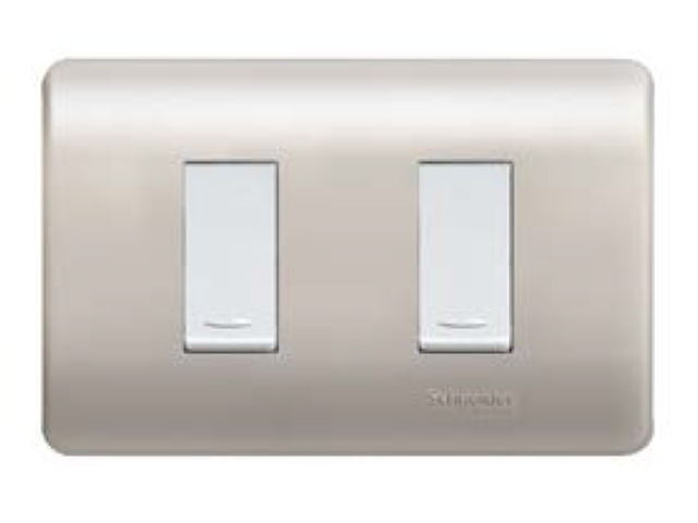 Interruptor Doble 9/15 16A 250V Armado Millan/blanco Genesis MWD62112 — Schneider Electric — Schneider Electric