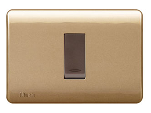 Interruptor Pulsador 16A 250V Armado Dorado/café Genesis MWD130267805 — Schneider Electric — Schneider Electric