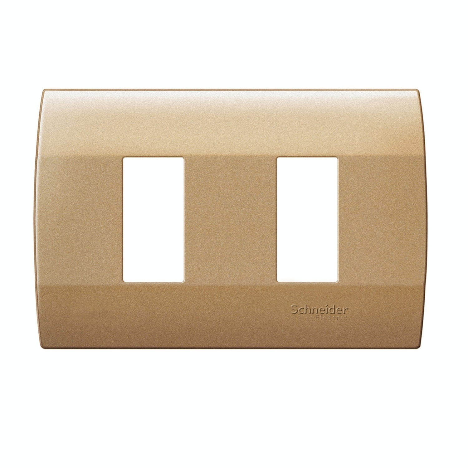Placa Mistic 2 Modulos con Soporte - Dorado MWD130607242 — Schneider Electric — Schneider Electric