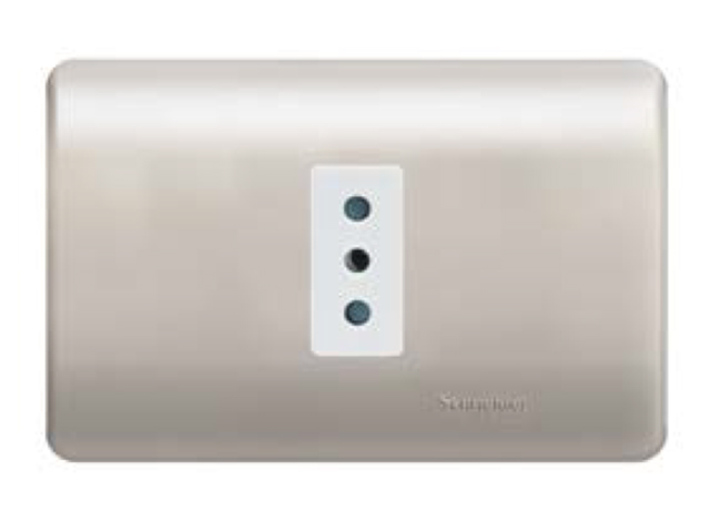 Enchufe Simple 2p+T 10A 250V Armado Millan/blanco Genesis MWD60292 — Schneider Electric — Schneider Electric