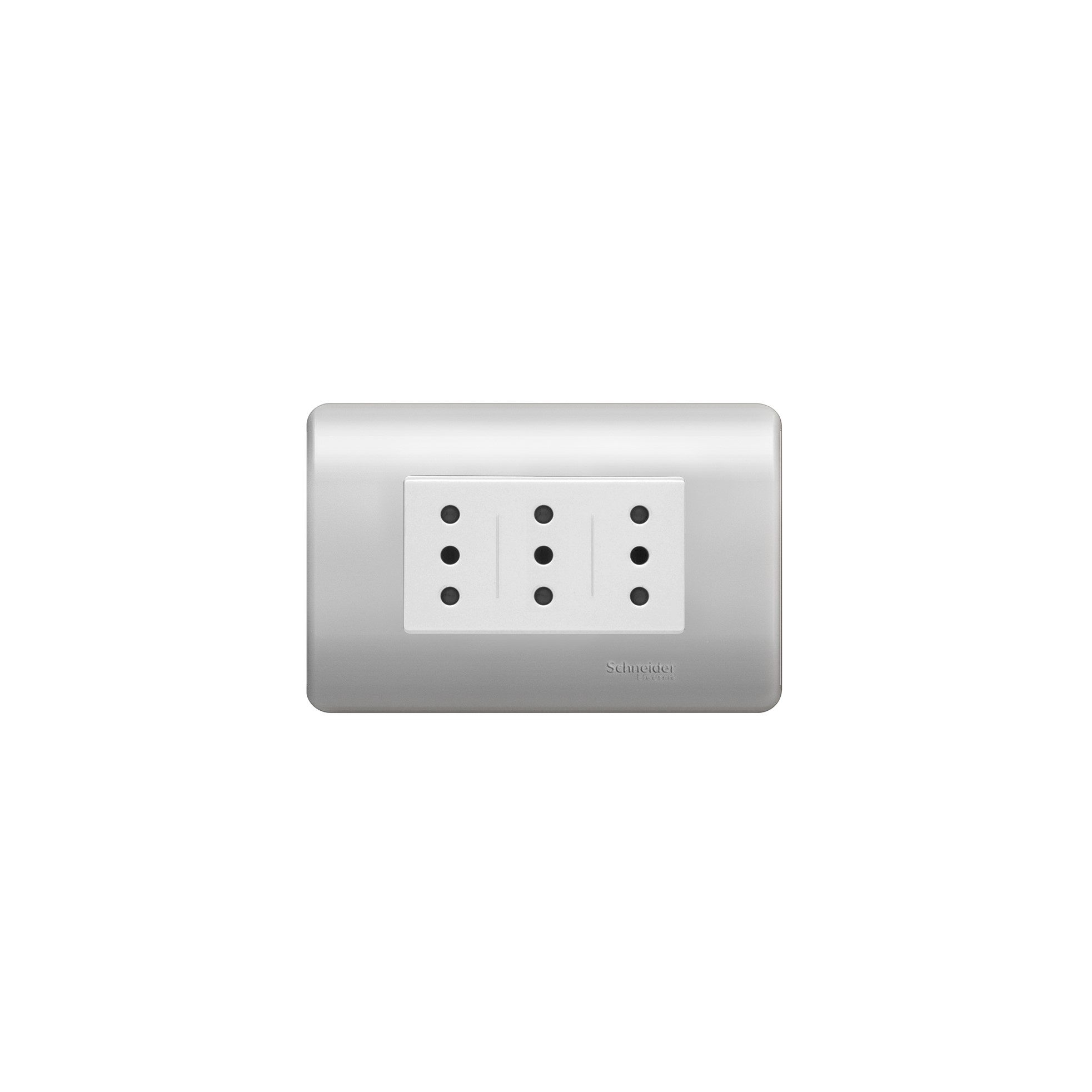 Enchufe Triplex 2p+T 10A 250V Armado Lien/blanco Genesis MWD60633 — Schneider Electric — Schneider Electric