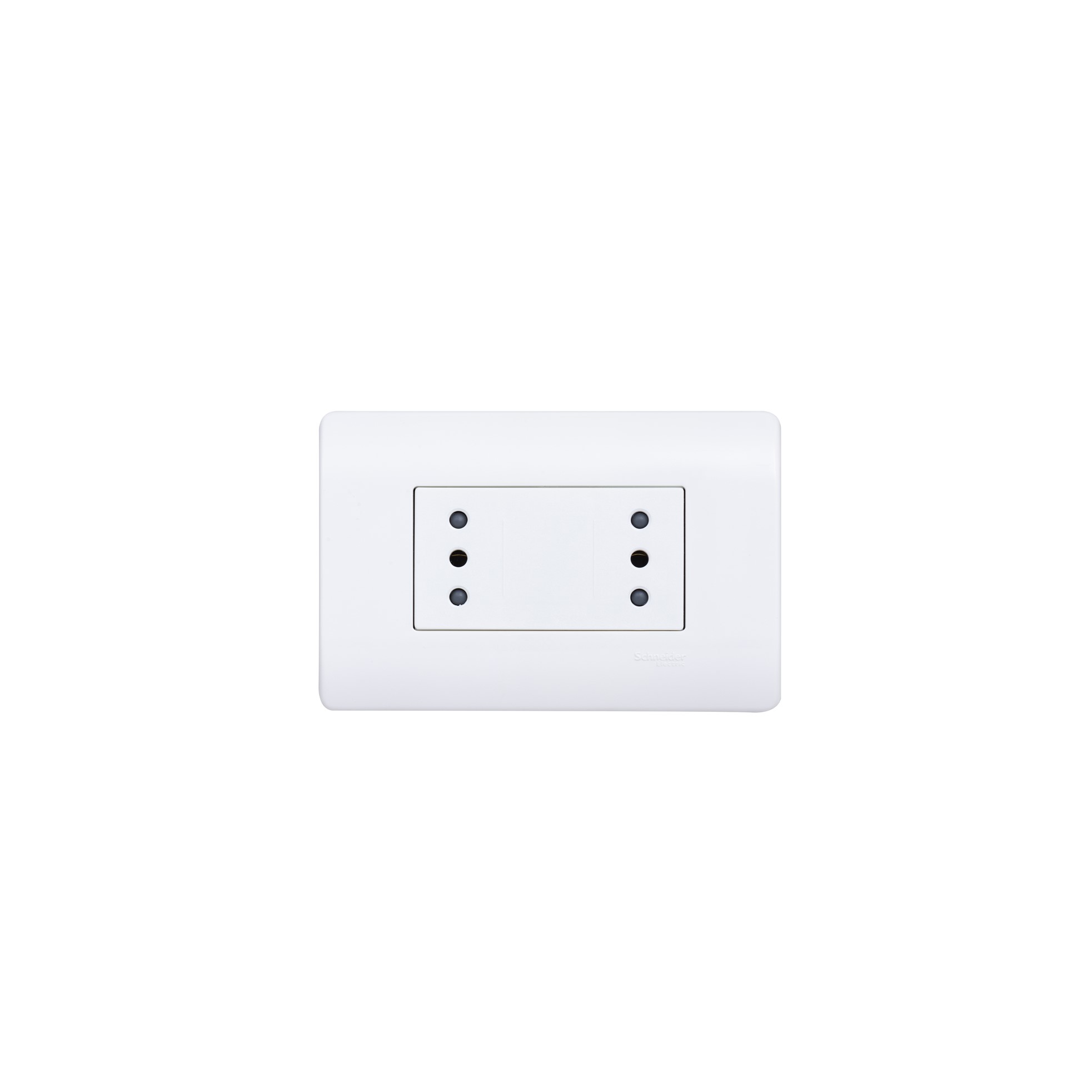 Placa Genesis Armada con Toma Corriente Duplex 10A 2p+T - Blanco MWD130227547 — Schneider Electric — Schneider Electric