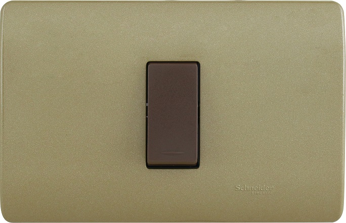Placa Genesis Armada con Interruptor 9/12 16A 250V - Dorado MWD130267800 — Schneider Electric — Schneider Electric
