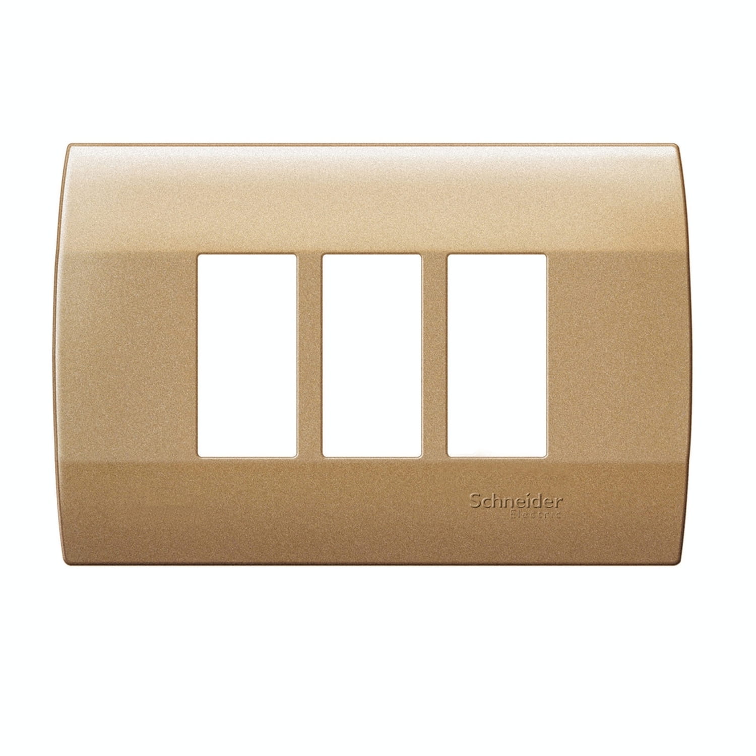 Placa Mistic 3 Modulos con Soporte - Dorado MWD130607243 — Schneider Electric — Schneider Electric