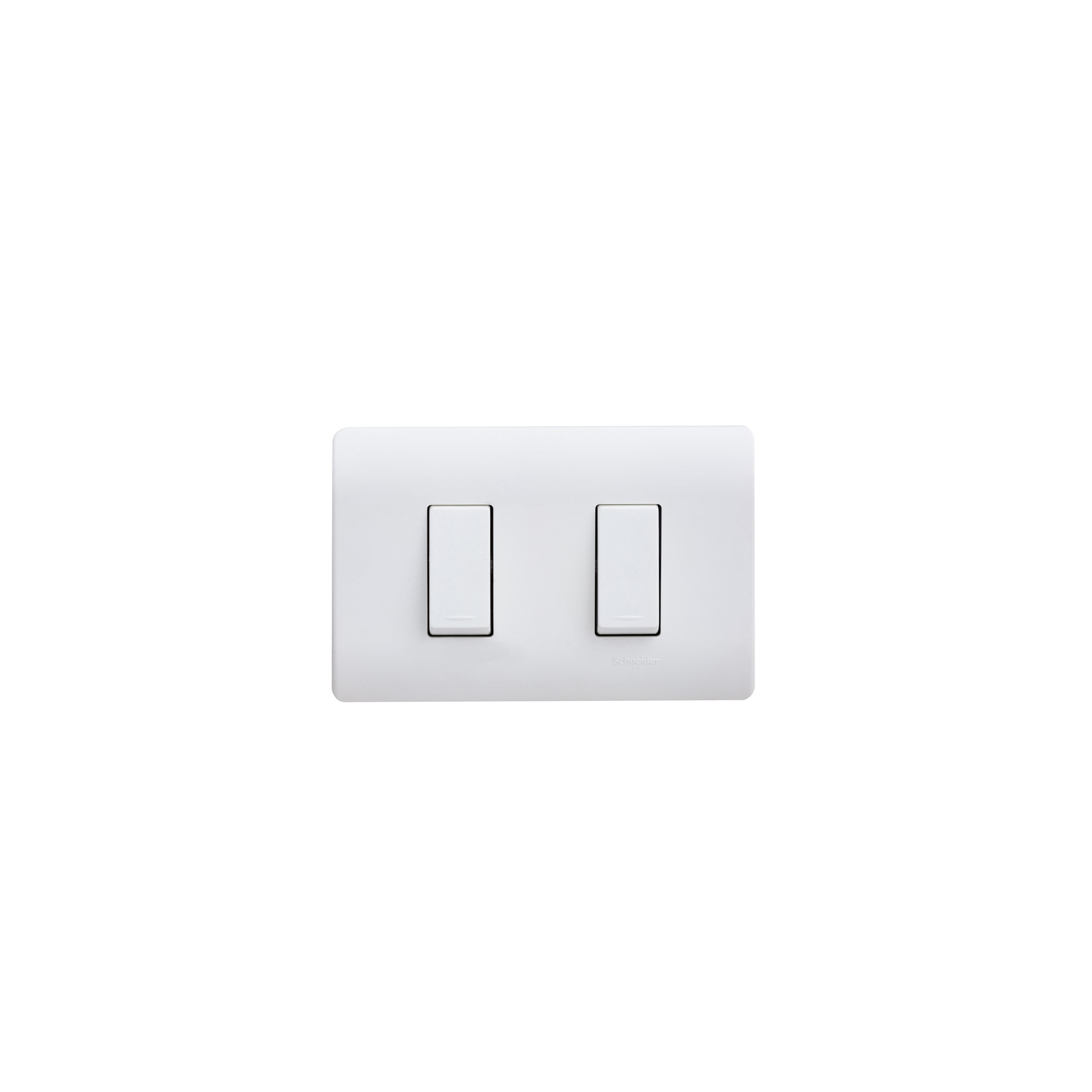 Placa Genesis Armada con Interruptor Doble 9/15 16A 250V - Blanco MWD130247502 — Schneider Electric — Schneider Electric