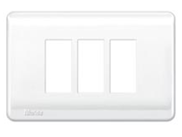 Placa Genesis 3 Modulos con Soporte, Blanco MWD130407423 — Schneider Electric — Schneider Electric