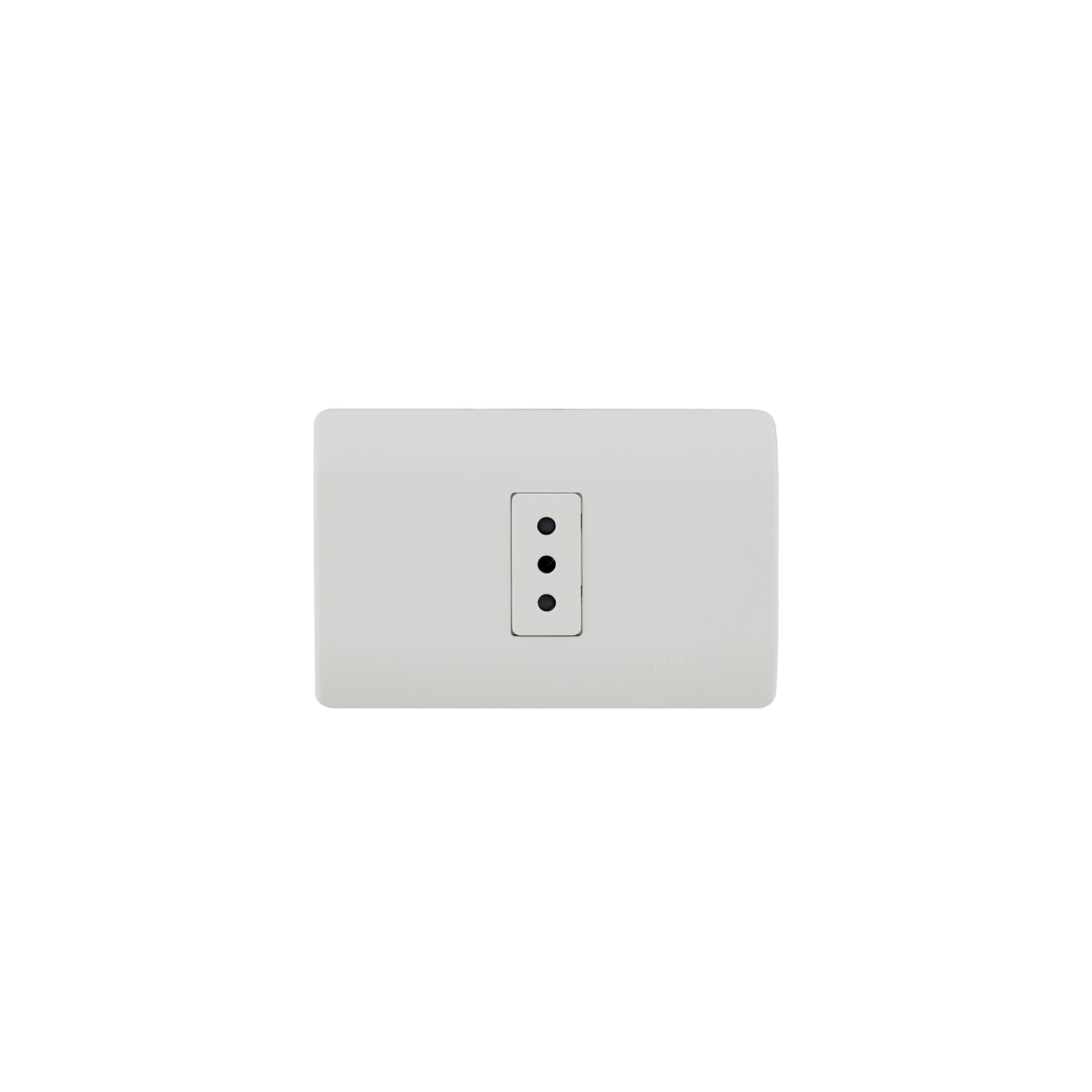 Placa Genesis Armada con Toma Corriente Simple 10A 2p+T - Blanco MWD130327516 — Schneider Electric — Schneider Electric