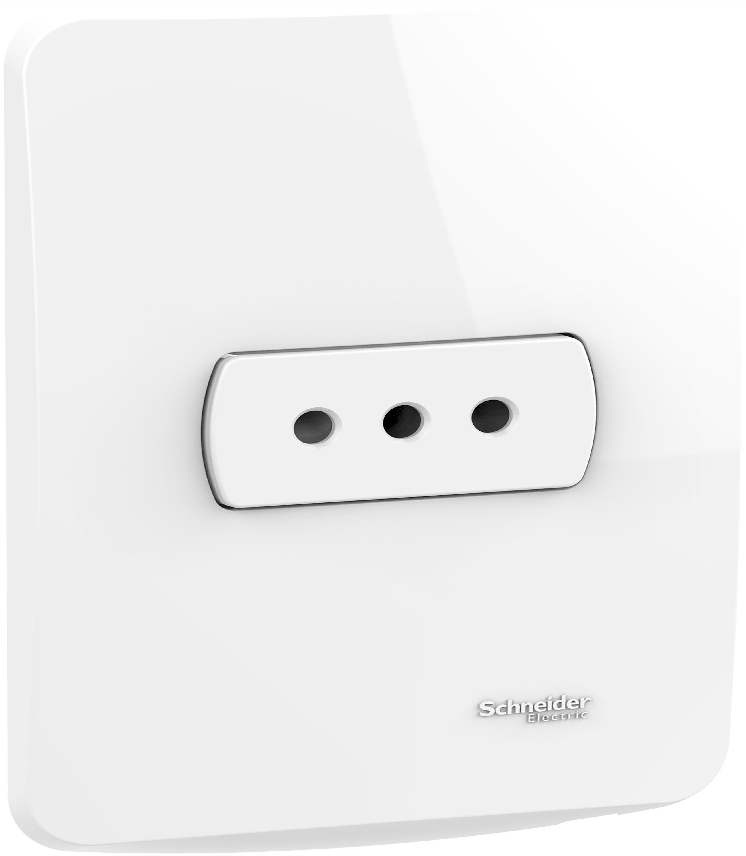 Placa Miluz Armada con Enchufe Simple 2p+T 10A Blanco S3B60220 — Schneider Electric — Schneider Electric