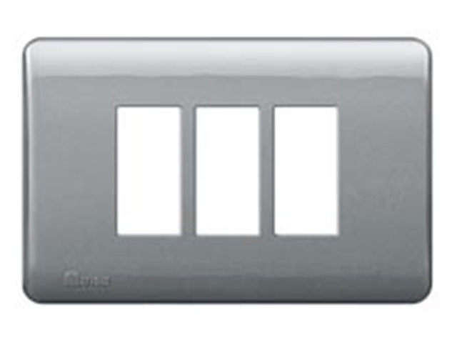 Placa Genesis 3 Modulos con Soporte, Humo MWD130407433 — Schneider Electric — Schneider Electric
