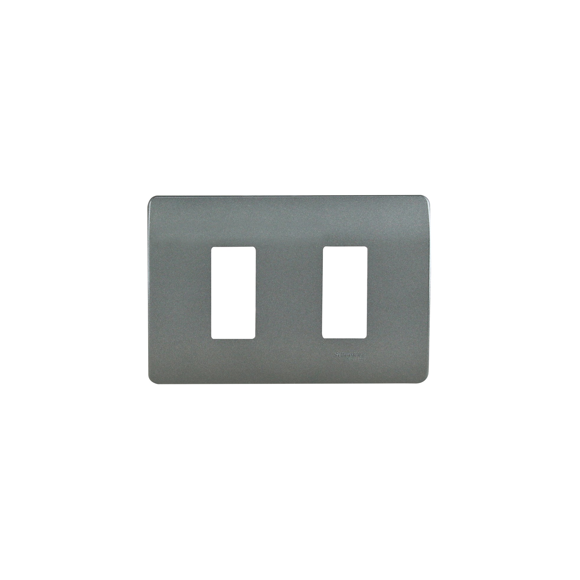 Placa Genesis 2 Modulos con Soporte, Humo MWD130407432 — Schneider Electric — Schneider Electric