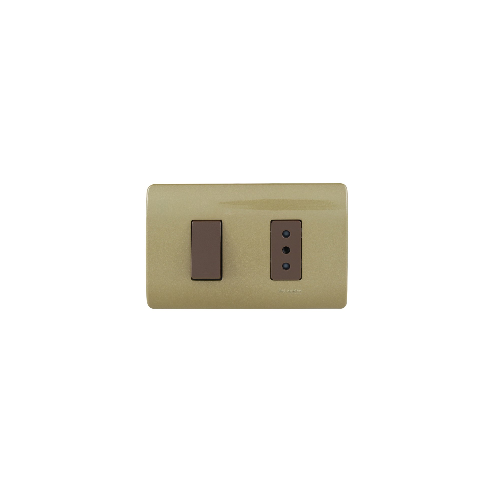 Placa Genesis Armada con Interruptor Doble 9/15 16A 250V - Humo MWD130267602 — Schneider Electric — Schneider Electric