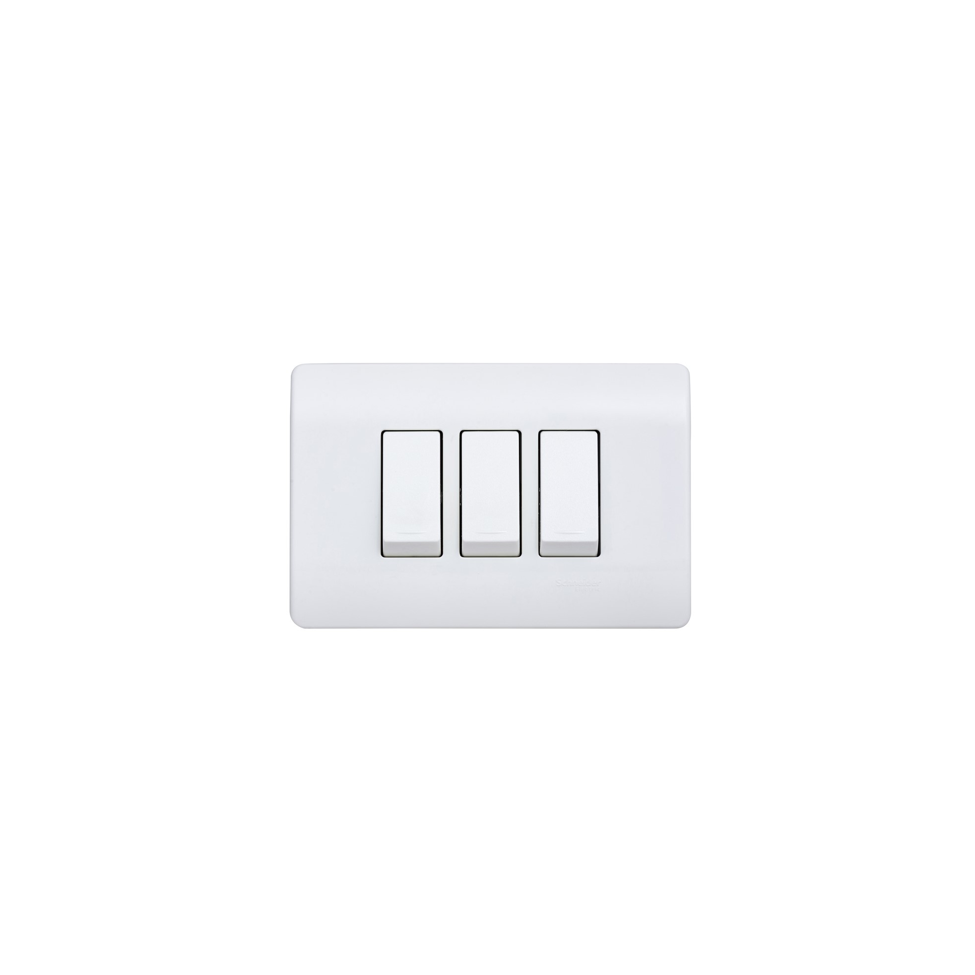 Placa Genesis Armada con Interruptor Triple 9/32 16A 250V - Blanco MWD130247503 — Schneider Electric — Schneider Electric