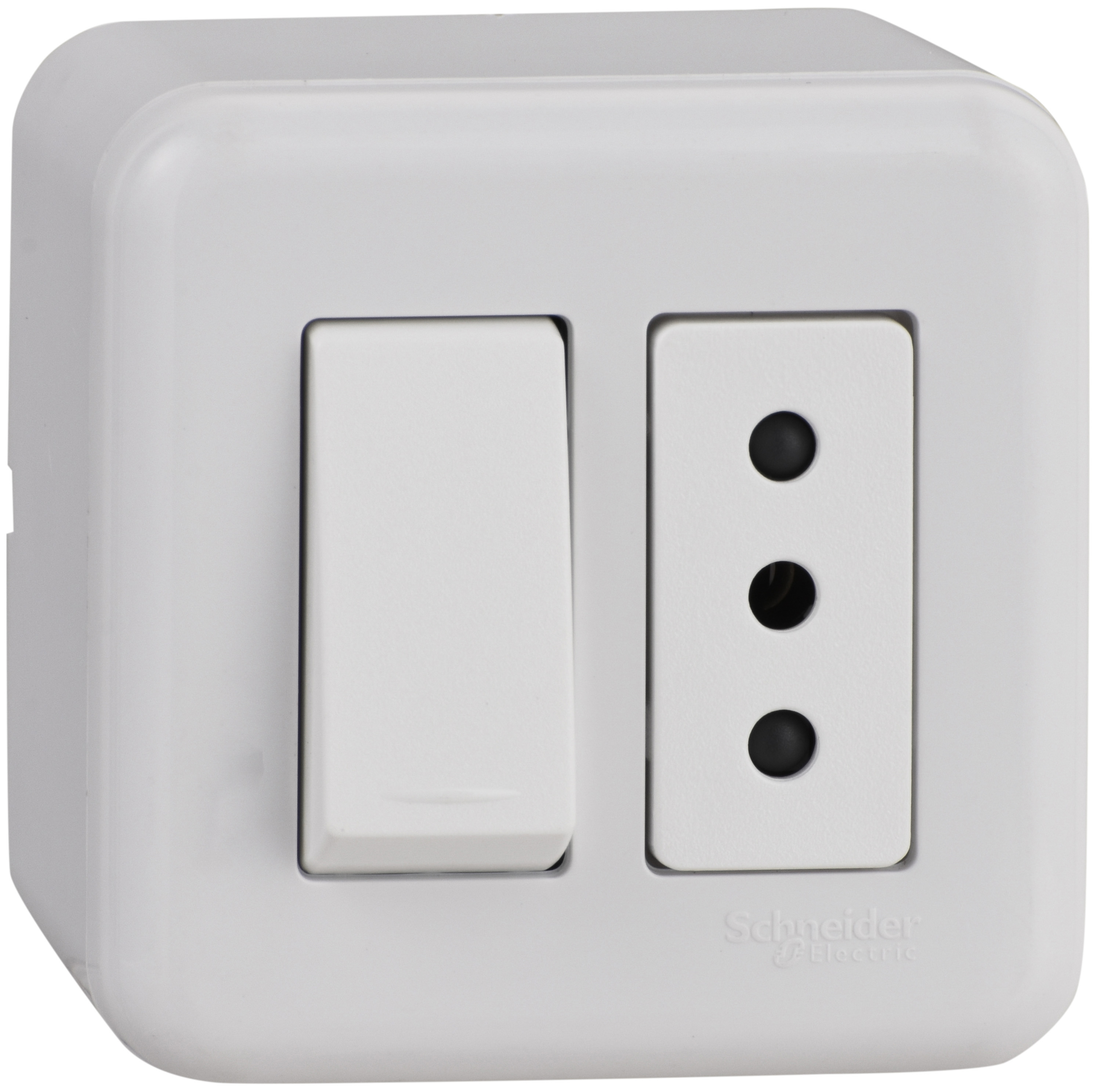 Casquete Armado Interruptor 9/12 + Enchufe Genesis Blanco MWD66250 — Schneider Electric — Schneider Electric