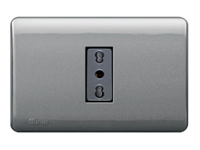 Placa Genesis Armada con Toma Corriente Bipaso 10/16A 2P+T, Humo MWD130347646 — Schneider Electric — Schneider Electric