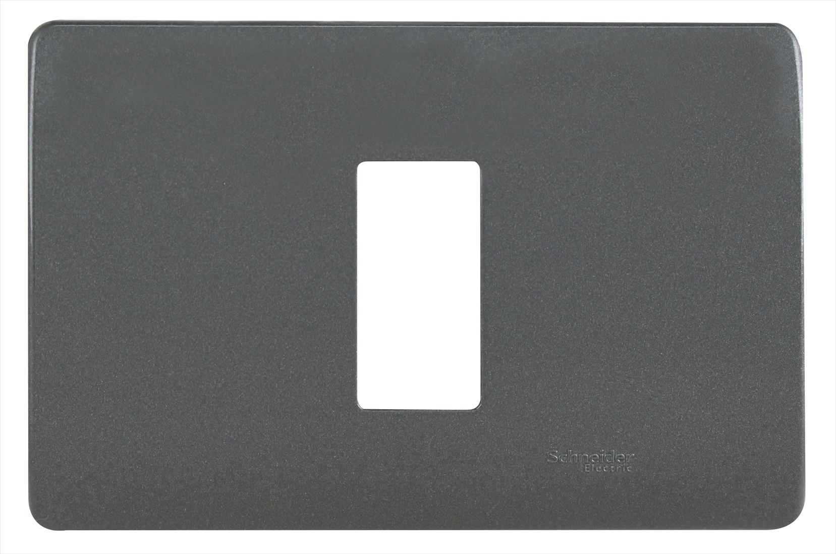 Placa Genesis 1 Modulo con Soporte, Humo MWD130407431 — Schneider Electric — Schneider Electric