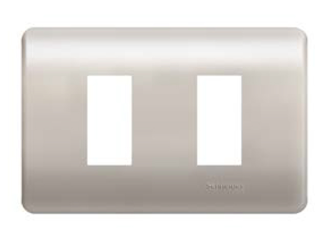 Placa Genesis 2 Modulos con Soporte, Millon MWD77122 — Schneider Electric — Schneider Electric