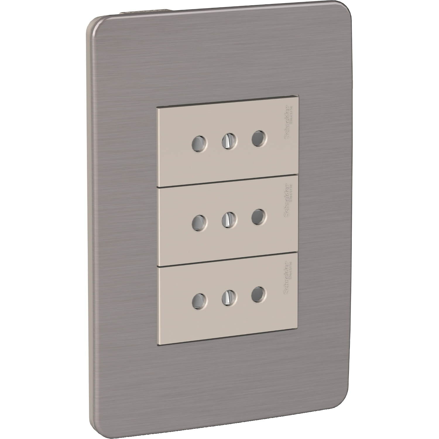 Placa Armada con Tomacorriente Triple Orion, Bronce S713328694 — Schneider Electric — Schneider Electric
