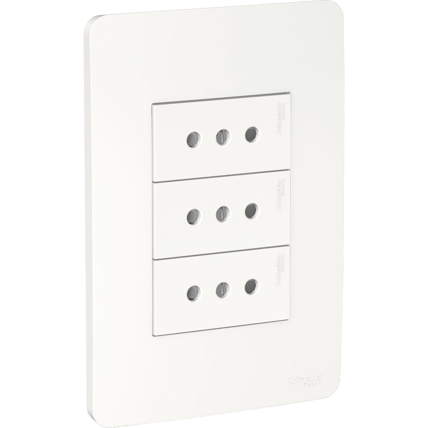 Placa Armada con Toma Corriente Triple Orion, Blanco S71332804 — Schneider Electric — Schneider Electric