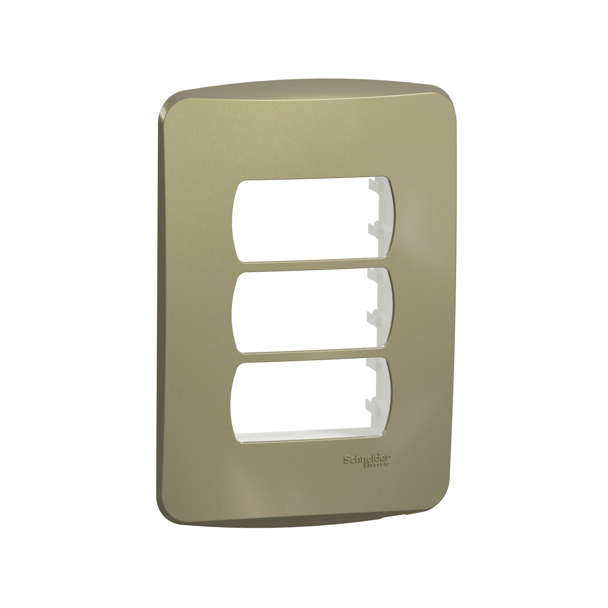 Placa 3 Puestos con Soporte Blanco S3B77133 — Schneider Electric — Schneider Electric