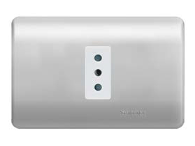 Placa Genesis Armada con Toma Corriente Simple 10A 2p+T - Lien MWD60293 — Schneider Electric — Schneider Electric