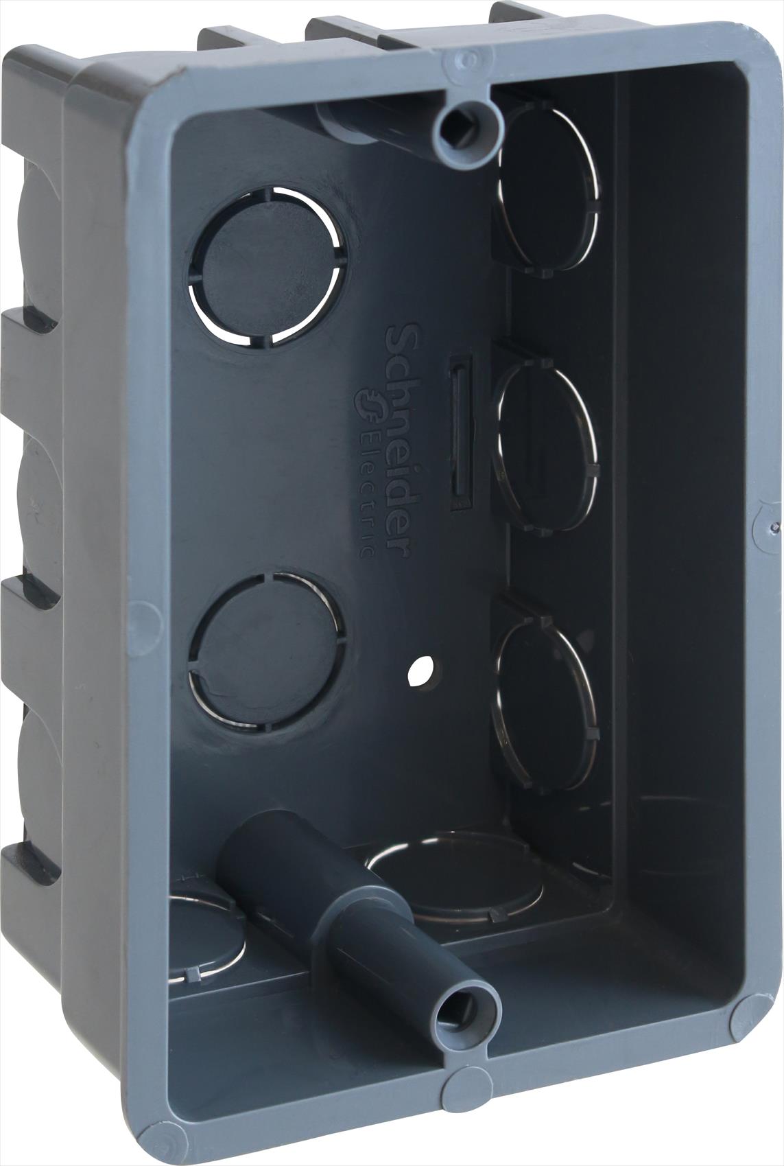 Caja Embutir Apilable sin Insertos Metalicos 12 Salidas 1 X 64 X 4.1cm Gris MWD050081000 — Schneider Electric — Schneider Electric